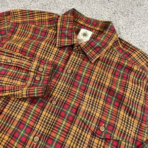 The Territory Ahead‎ Flannel L Plaid Multicolor Workwear Shirt Outdoor Casual